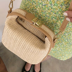 Straw Woven Crossbody Bag for Travel Beach Holiday