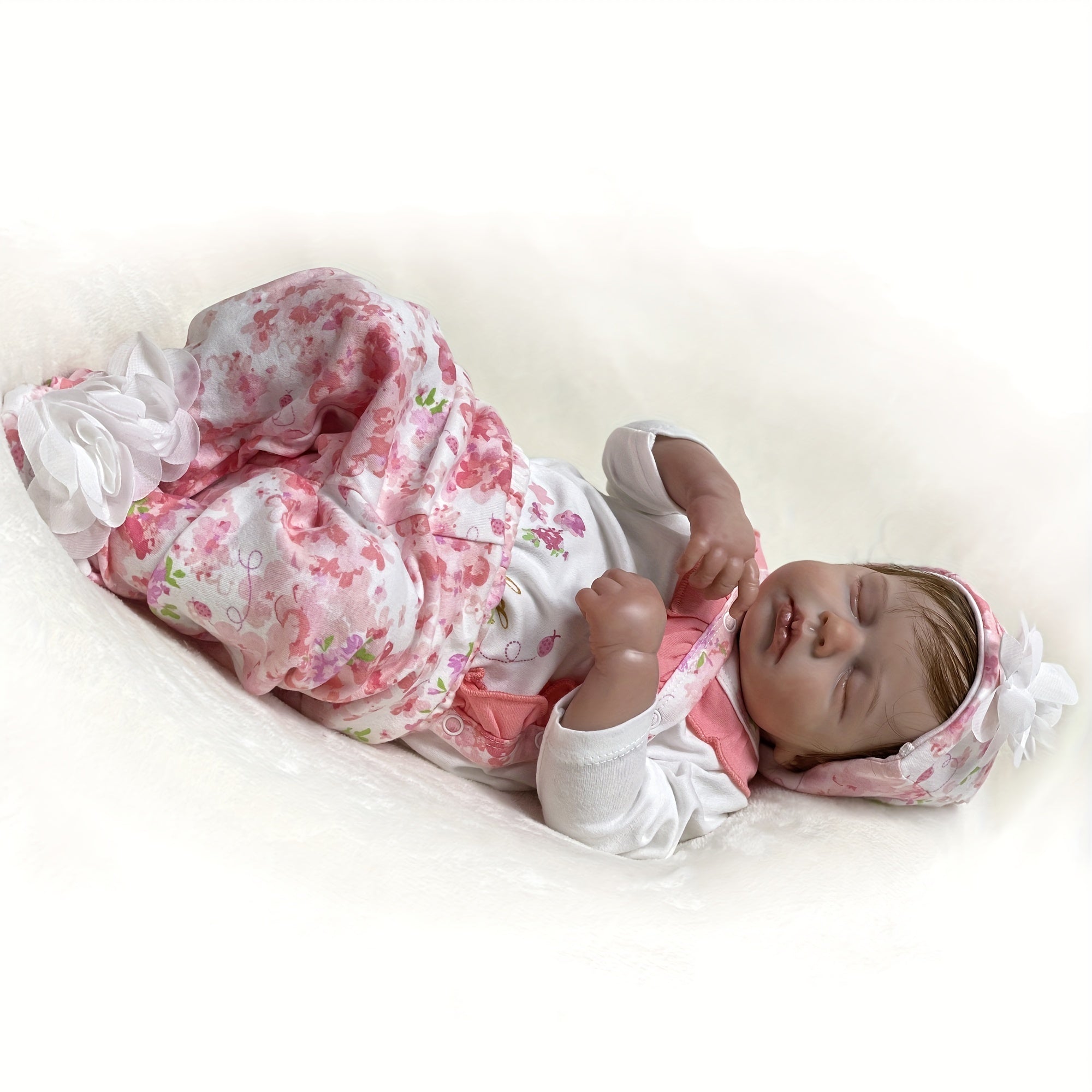 Genesis Painted Girl Bebe Reborn Dolls With Rooted Brown Hair