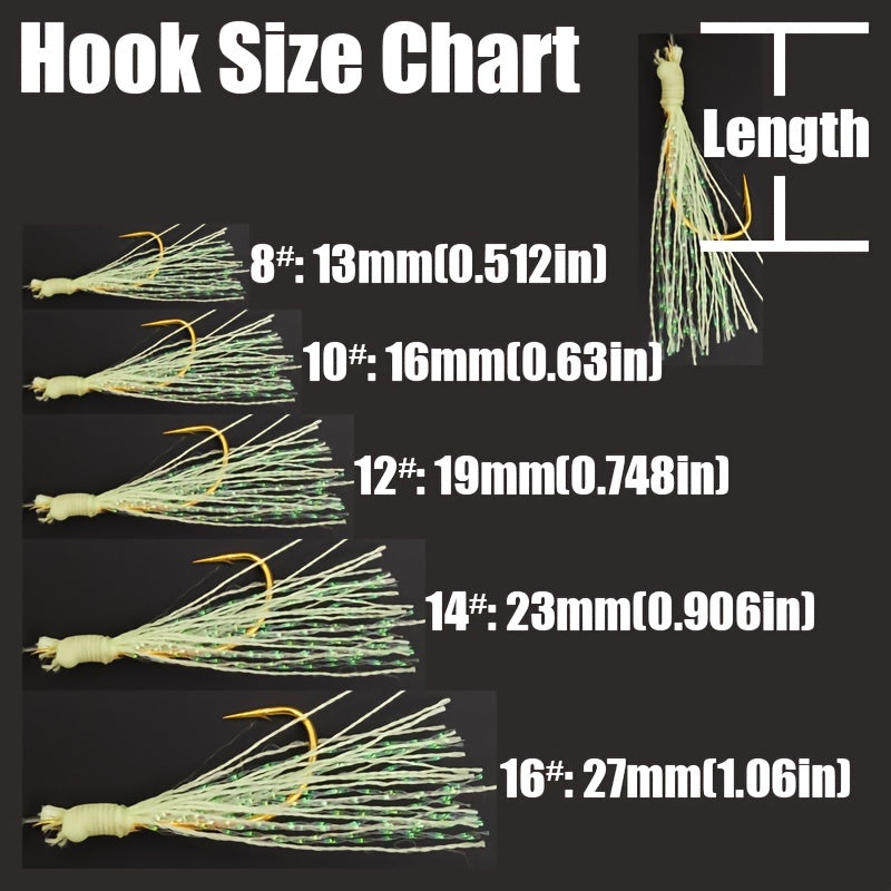 1 Pack Lunker Sabiki Rig with Luminous Bead Night Fishing Tackle