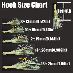 1 Pack Lunker Sabiki Rig with Luminous Bead Night Fishing Tackle
