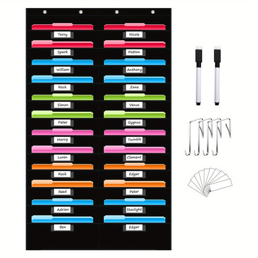 Durable Wall Organizer with Pockets for Classroom and Office