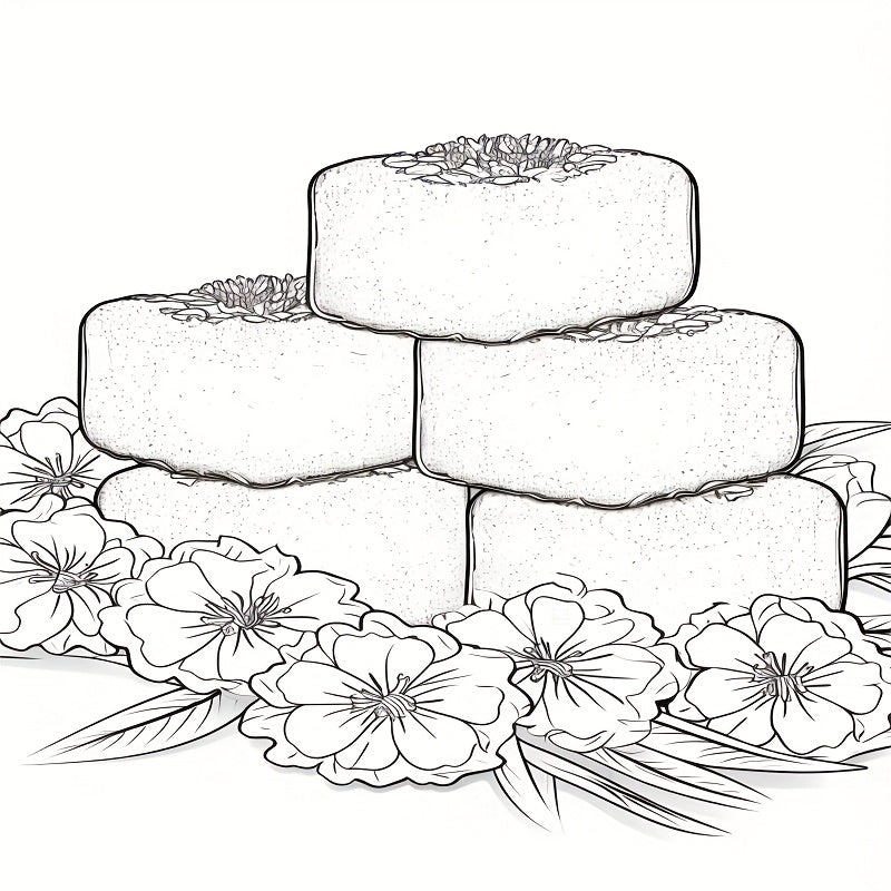 Deluxe Desserts & Cakes Coloring Book 22 Pages Fun Art for Adults Perfect Gift