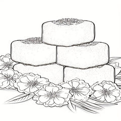 Deluxe Desserts & Cakes Coloring Book 22 Pages Fun Art for Adults Perfect Gift