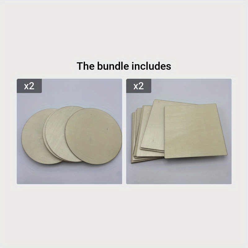 10pcs Wooden Blocks DIY Crafts Games 3.93in Unfinished Bricks