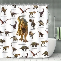 Dinosaur Shower Curtain Set with Bathroom Accessories