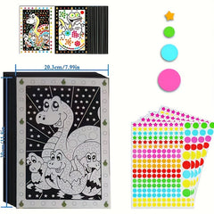24pcs Fun Puzzle Dot Stickers Set for Children's Art & Craft Kit