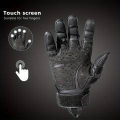 Men's Touch Screen Rubber Hard Knuckle Gloves Non Slip Full Protection Gear