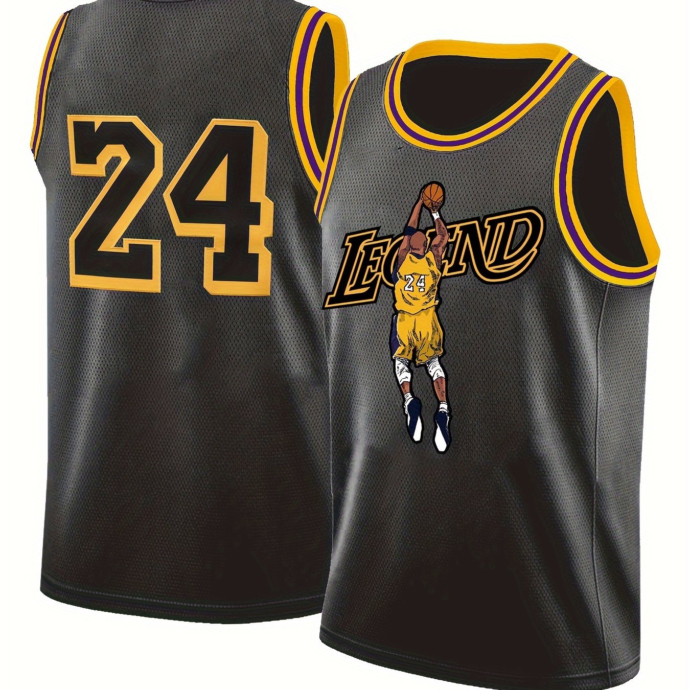 Boy's 24 Basketball Jersey Retro Embroidery Sports Uniform