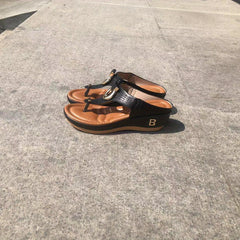 Metal Decor Wedge Slippers Women's Platform Sandals