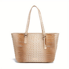 Crocodile Pattern Tote Bag Leather Shoulder Bag Satchel Purse