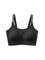 Letter Straps Wireless Bra Seamless Full Coverage Women's Lingerie