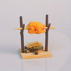 Mini Roast Chicken Set for Outdoor Cooking Playhouse Scene Props Micro Landscape