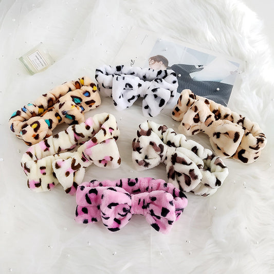 Leopard Print Hair Band For Washing Face Skincare