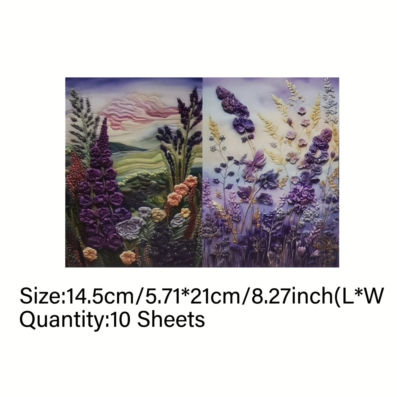Vigus10pcs Lavender Manor A5 Size Paper