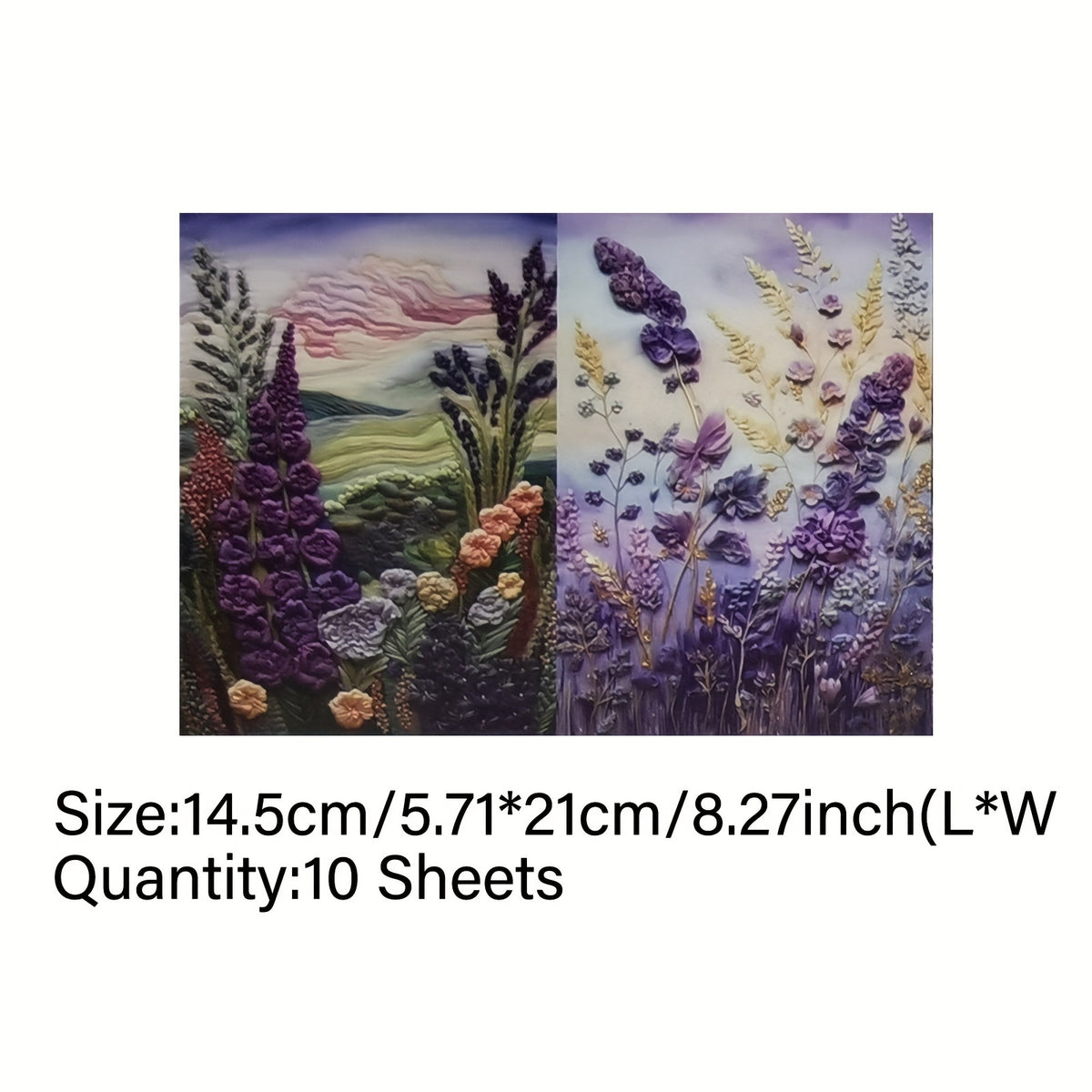 Vigus10pcs Lavender Manor A5 Size Paper