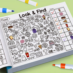 Kids Hidden Pattern Book - Dinosaur, Food, Snowflakes, Fruits