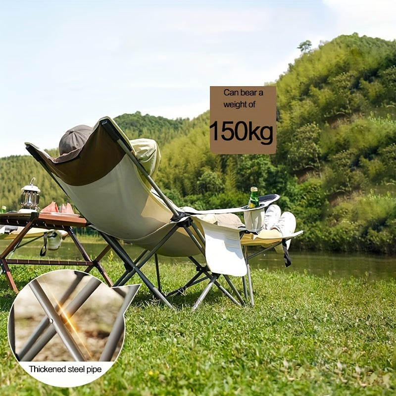 Portable Camping Chair Oxford Cloth Material Lounge Chair