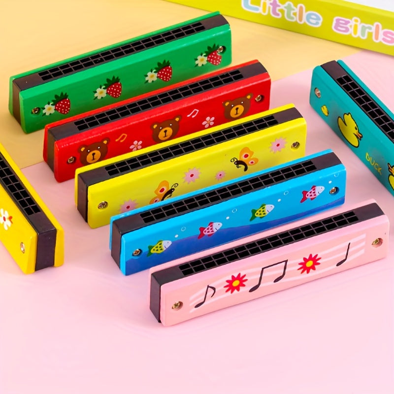 1Pc 16 Hole Harmonica Parent Child Early Education Toy Gift