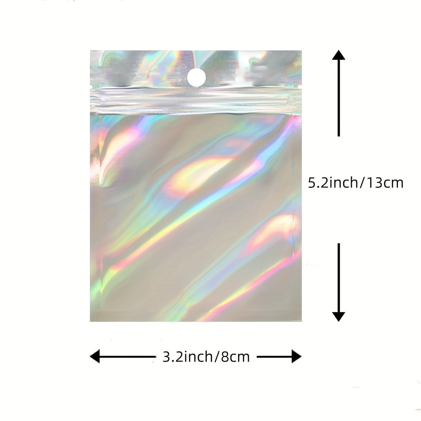 50pcs Holographic Resealable Bags for Party Food Storage