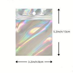 50pcs Holographic Resealable Bags for Party Food Storage