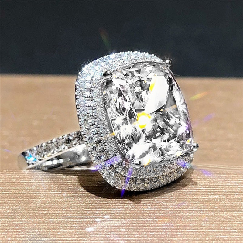Pink Zirconia Wedding Bridal Party Women Rings Gift