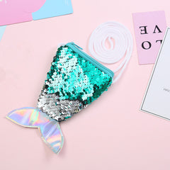 Sequin Mermaid Tail Shoulder Bag Messenger Coin Purse Wallet Crossbody