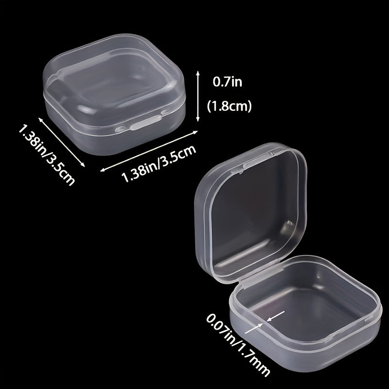 10pcs Dust-proof Plastic U Disk Storage Box 1.38 x 1.38 x 0.71 Inches