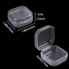 10pcs Dust-proof Plastic U Disk Storage Box 1.38 x 1.38 x 0.71 Inches