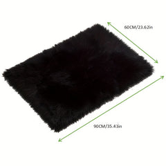 Long Fur Carpet Wool Polyester Suede Fleece Bottom 60x60