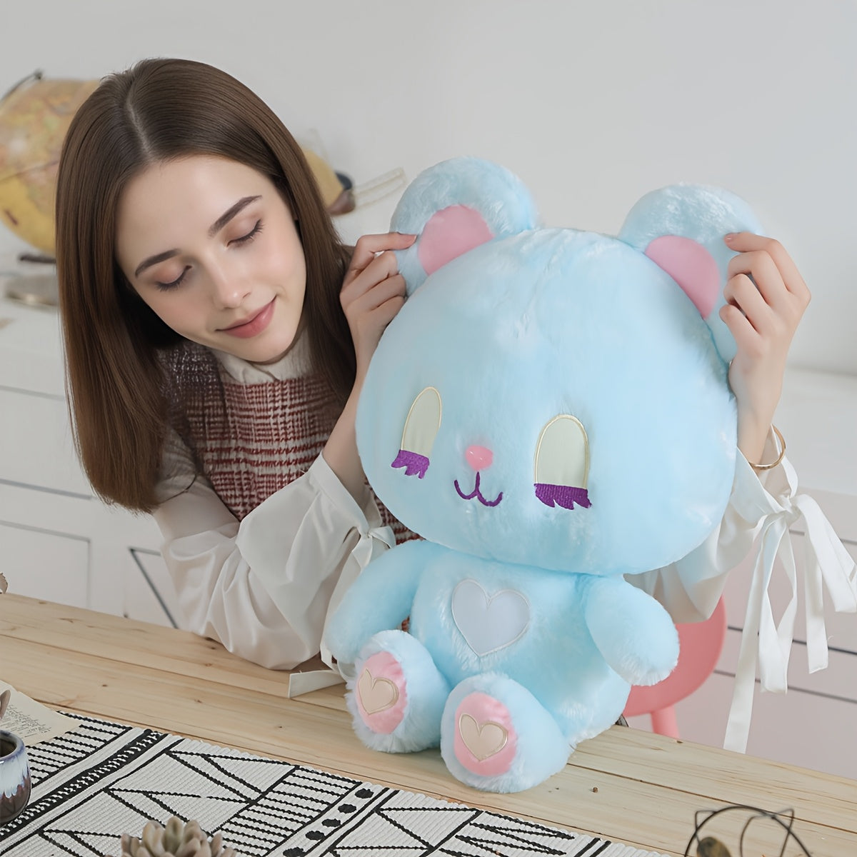 Soft Plush Bear Stuffed Animal Toy Cute Sleeping Bear