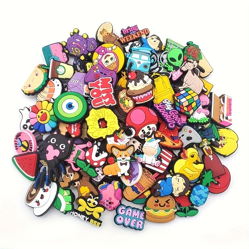 Random Funny Shoe Charms Decoration 12/22/52/102pcs