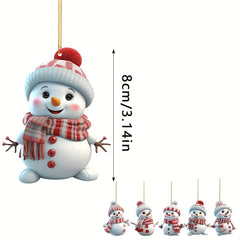 Acrylic Snowman Ornaments Christmas Tree Hanging Decor