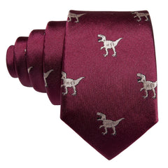 Boys Dinosaur Embroidery Tie for Party Performance