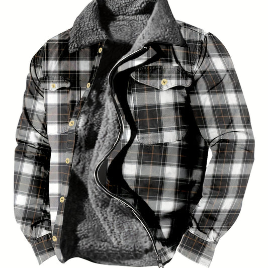 Men's Plush Lapel Thick Winter Jacket