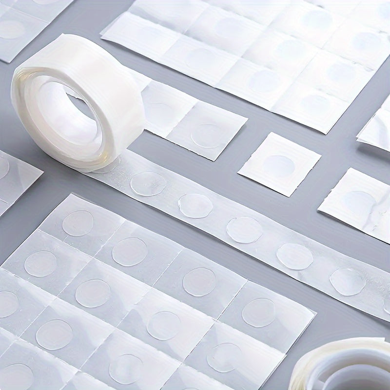 3pcs Transparent Dot Double Sided Tape 100pcs Roll Crafts Journal Tape