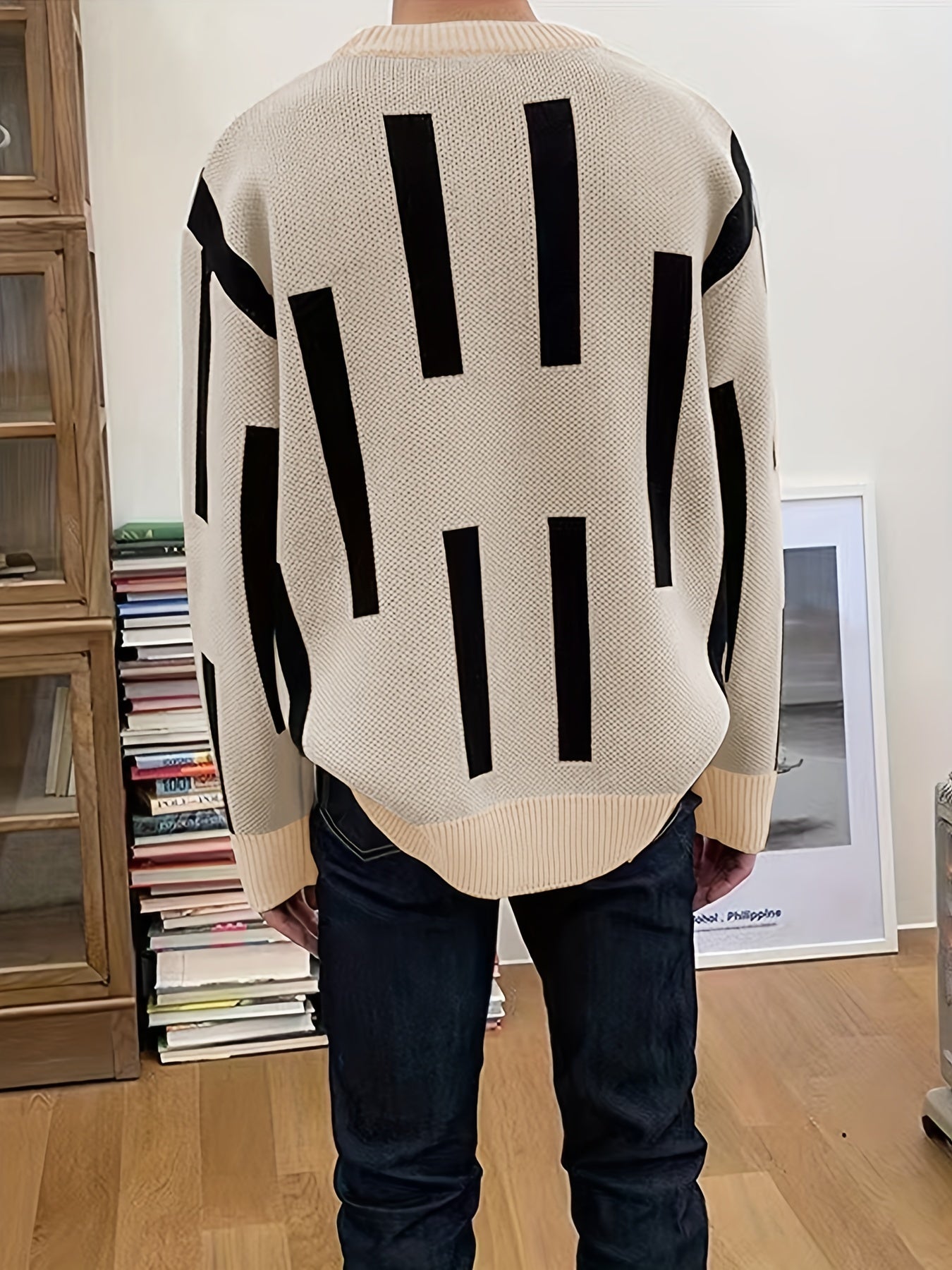 Men's Knitted Casual Warm Round Neck Pullover Sweater