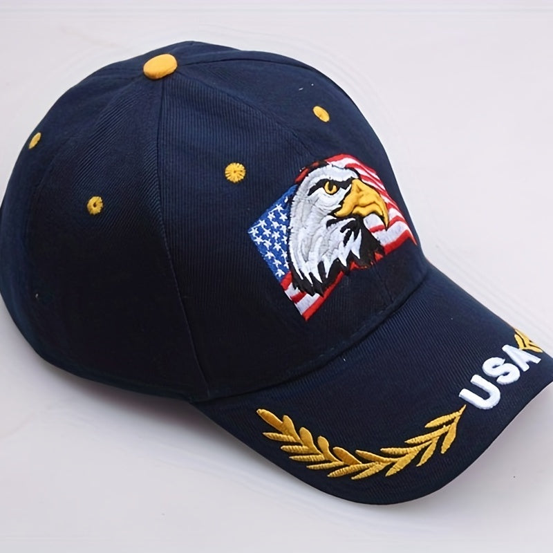 Men's Eagle Wheat Ear Embroidery Baseball Cap Outdoor Sun Protection Hat