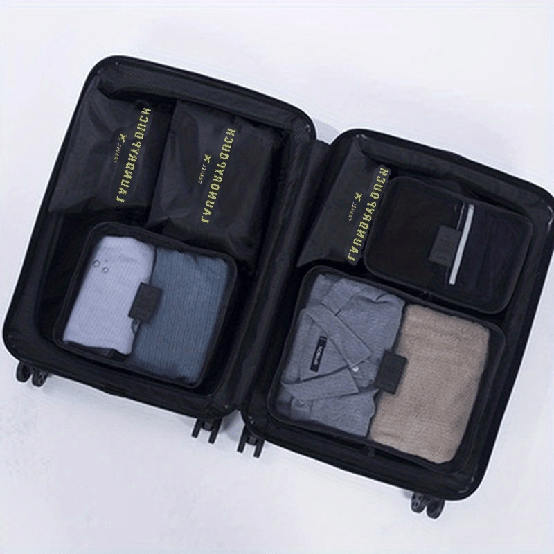 6pcs Travel Organizer Luggage Storage Bag Packing Organizer