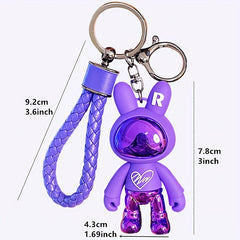 Rabbit Charm Keychain Car Key Case Box Bunny Doll Pendant Key Ring