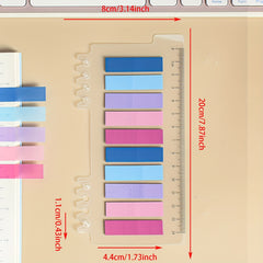 PET Sticky Notes Index Stickers 10 Sets 200 Sheets Labels 1pc
