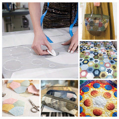 4pcs Acrylic Circular Quilting Template Sewing Tools & Stickers Set