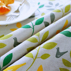 Colorful Leaf Tablecloth Watercolor Rectangular Tablecloth