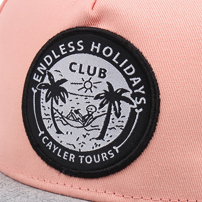Pink CLUB Pattern Hip Hop Baseball Cap