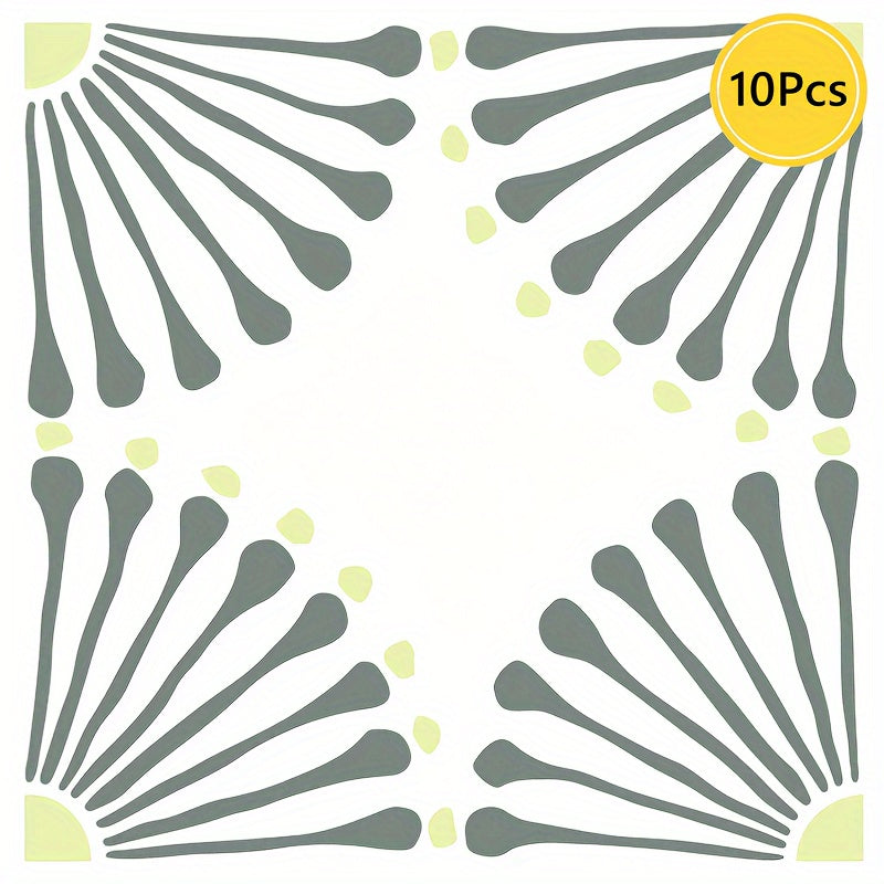 10pcs Boho Floor Tile Sticker Self Adhesive Waterproof Heat Resistant