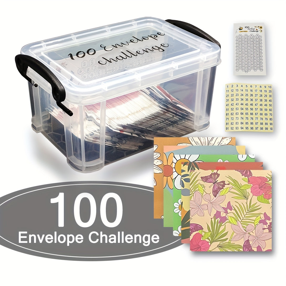 100 Envelopes Money Saving Challenge Box Money Saving Challenge Envelopes