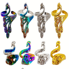 Adjustable Crochet Loop Finger Wear Thimble - 8pc Set