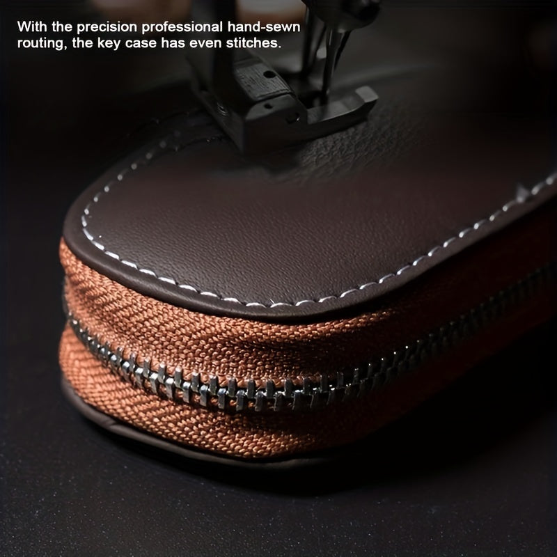 Leather Keychain Wallet for Car Keys Protection
