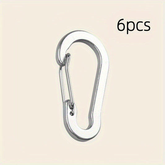 6pcs Aluminum Gourd Spring Buckle Multifunctional Keychain