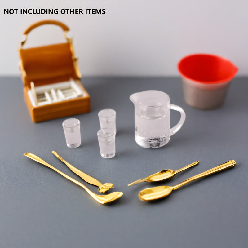 1/12 Dollhouse Cups Set with Kettle and 3 Water Cups - Mini Home Accessories