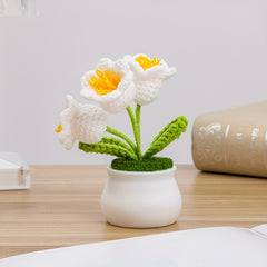 Simulation Flower Cream Puff Potted Plant Home Decoration